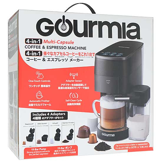 【中古】GOURMIA　4-in-1 コーヒー&エスプレッソメーカー　GCM7200　未使用