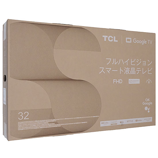 【中古】TCL　32V型 Google TV搭載 フルHDスマートテレビ　32S5400　展示品