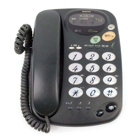 【中古】SANYO　留守番電話機　TEL-M38　本体のみ