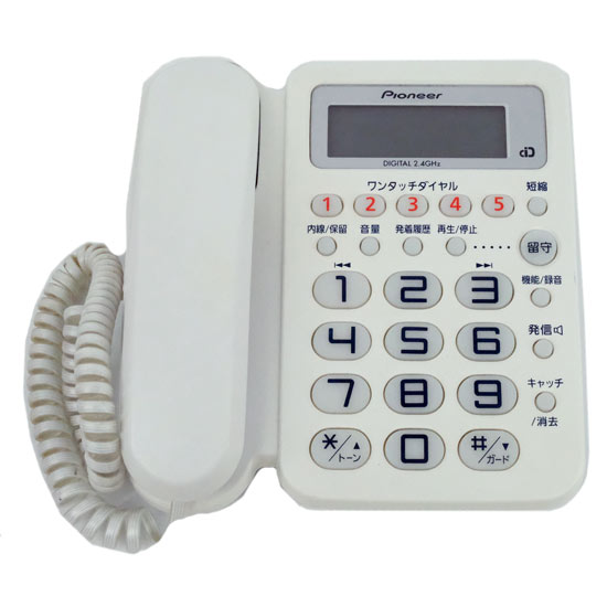 【中古】Pioneer　留守電　TF-VD2200-W　親機のみ