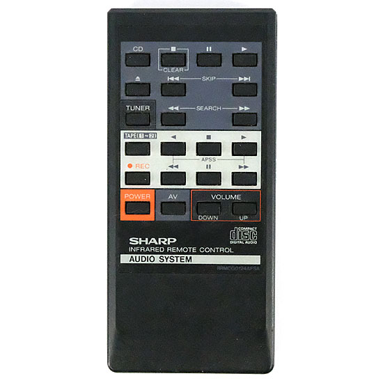 【中古】SHARP　オーディオリモコン　RRMCG0124AFSA