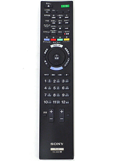 【中古】SONY　テレビ用リモコン RM-JD026　本体いたみ