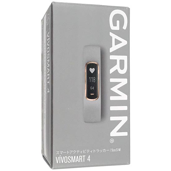 【中古】GARMIN　vivosmart 4 レギュラー 010-01995-62　Gray RoseGold 元箱あり