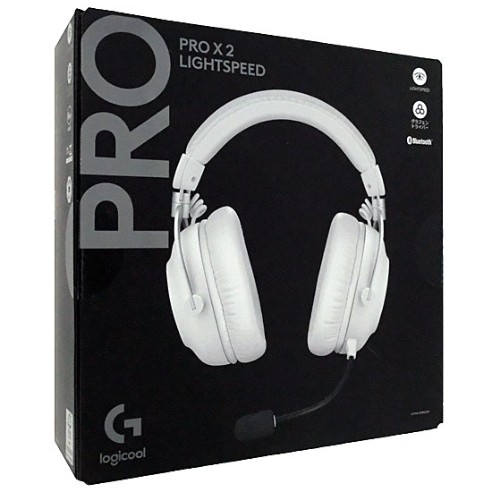 【中古】Logicool製　ワイヤレスゲーミングヘッドセット G PRO X 2 LIGHTSPEED　G-PHS-005WLWH　ホワイト　未使用