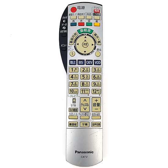 【中古】Panasonic　CATVリモコン EUR7663Z40　本体いたみ