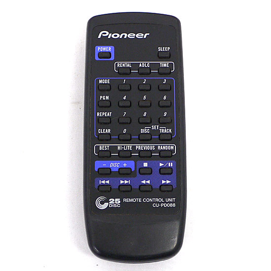 【中古】PIONEER　CDチェンジャー PD-F25A用リモコン　CU-PD088　電池カバーなし