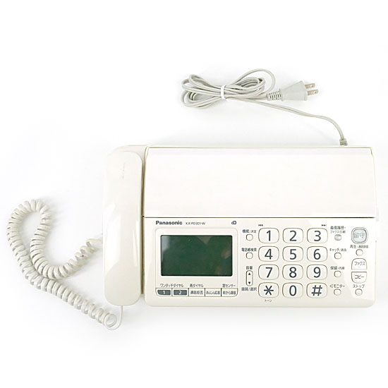 【中古】Panasonic　普通紙ファクス　KX-PD301-W　本体のみ　本体いたみ