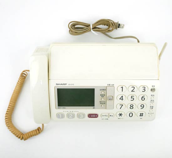 【中古】SHARP　電話機 親機　UX-310　本体のみ　本体いたみ