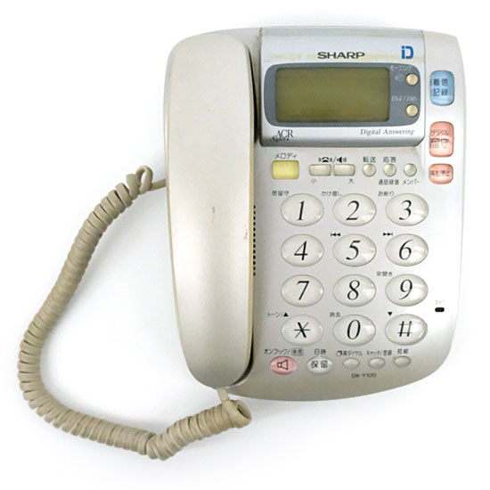 【中古】SHARP　電話機　DA-Y100-S　本体いたみ