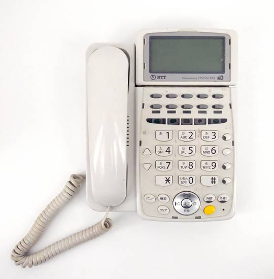 【中古】NTT　電話機　BX2-STEL-(1)(W)　本体のみ　テンキーシートなし