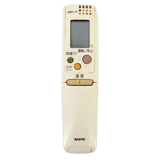 【中古】SANYO製　エアコンリモコン RCS-SR1　本体いたみ