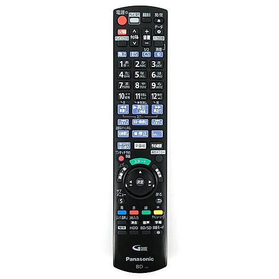【中古】Panasonic　BD/DVDレコーダー用リモコン　N2QAYB001056　本体いたみ