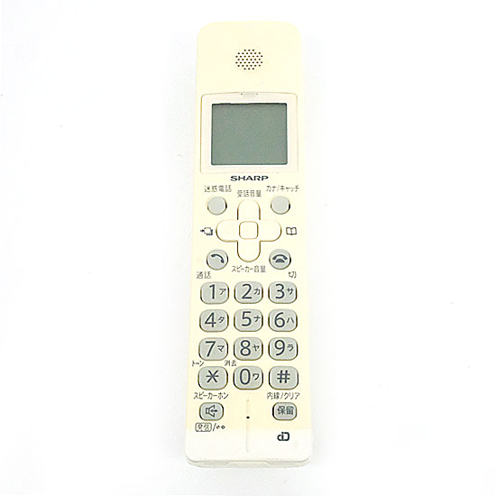 【中古】SHARP　増設子機　JD-KS17　ホワイト　本体のみ　本体いたみ