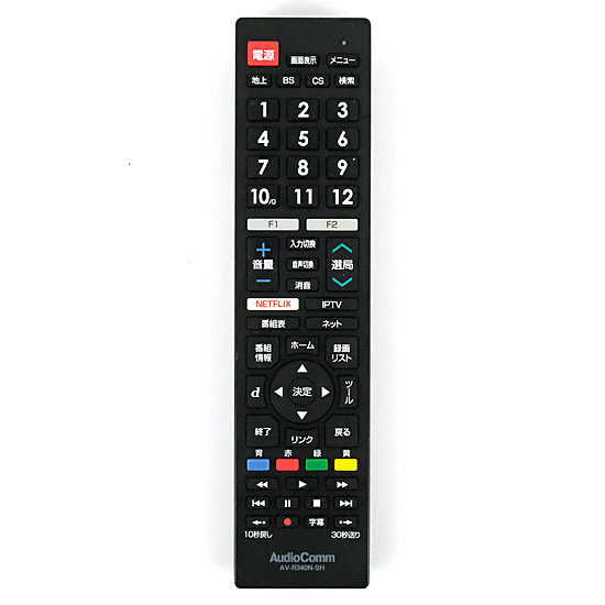 【中古】オーム電機　AudioComm テレビリモコン シャープアクオス専用　AV-R340N-SH