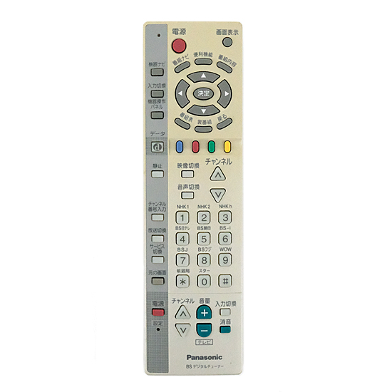 【中古】Panasonic　BSチューナーリモコン TNQE241-1