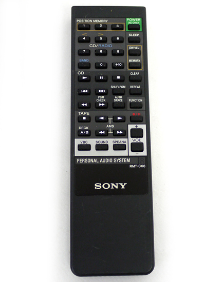 【中古】SONY　オーディオリモコン　RMT-C66　本体いたみ