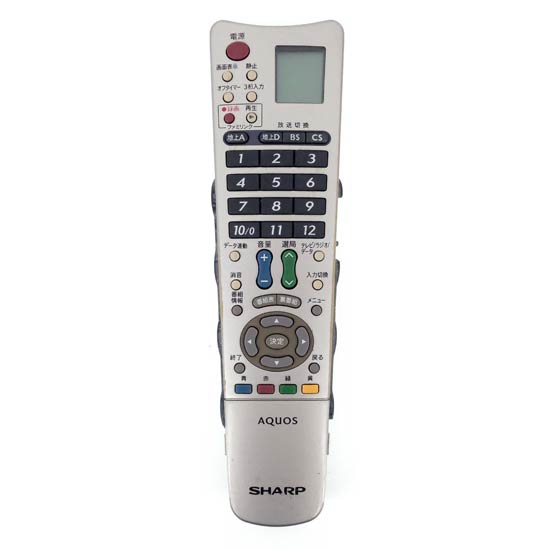 【中古】SHARP製　テレビリモコン　GA697WJSA　本体いたみ