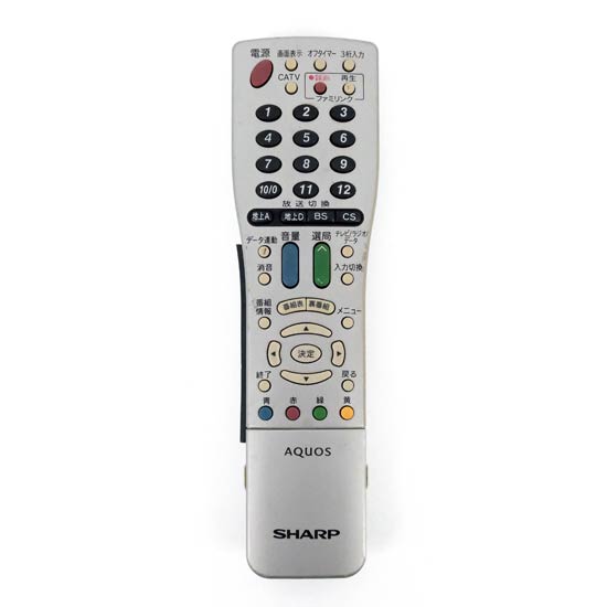【中古】SHARP製　テレビリモコン　GA661WJSA　本体いたみ
