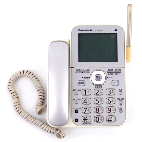 【中古】Panasonic　電話機 親機のみ　VE-GD710　本体いたみ