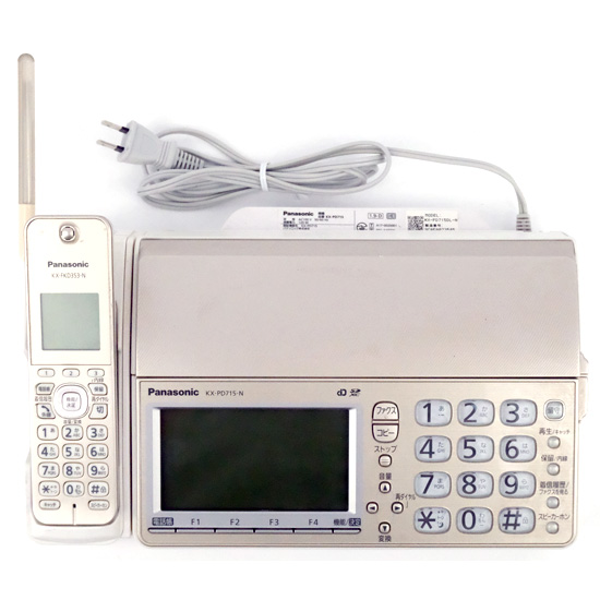 【中古】Panasonic　普通紙ファクス　KX-PD715-N　本体のみ　受話子機バッテリーなし　いたみ