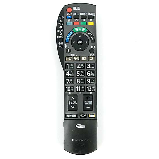【中古】Panasonic　テレビ用リモコン　N2QAYB000203　本体いたみ