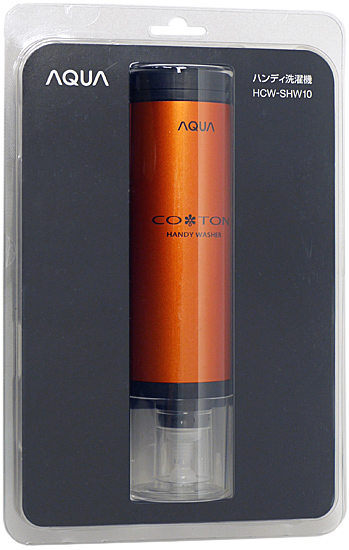【中古】AQUA　ハンディ洗濯機 COTON　HCW-SHW10(D) 元箱あり