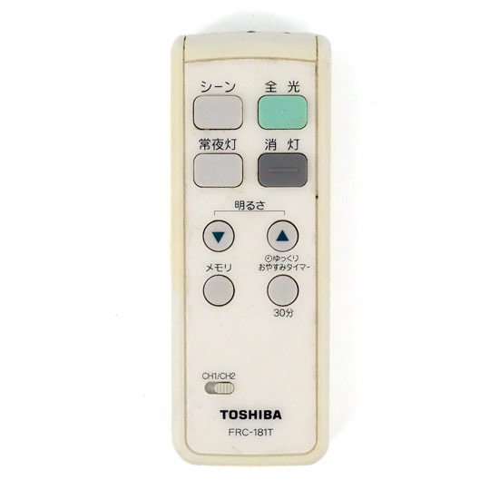 【中古】TOSHIBA　照明用リモコン　FRC-181T