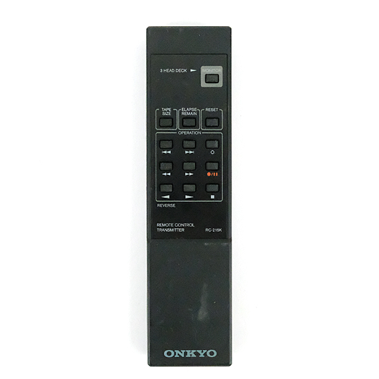 【中古】ONKYO　オーディオリモコン　RC-215K