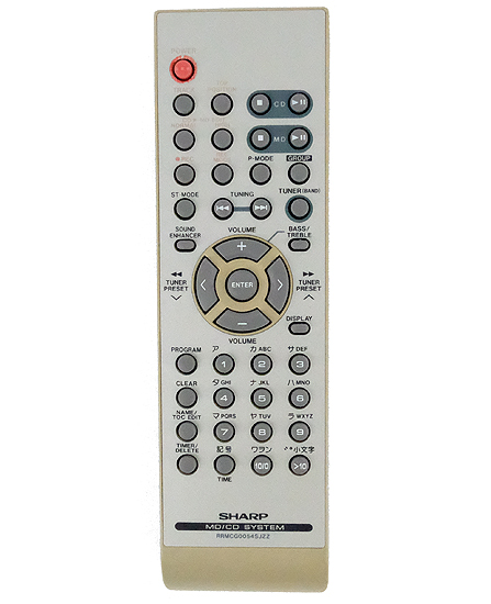 【中古】SHARP　オーディオリモコン RRMCG0054SJZZ