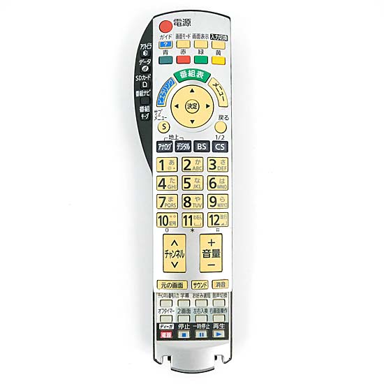 【中古】Panasonic　テレビ用リモコン　N2QAYB000201　ボタンカバーなし