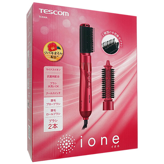 【中古】テスコム　マイナスイオン カールドライヤー ione　TC530A-P　ピンク　外箱いたみ 元箱あり