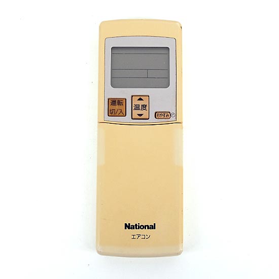 【中古】National　エアコンリモコン A75C3030　本体いたみ