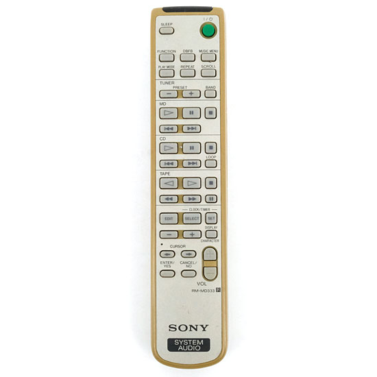 【中古】SONY　オーディオリモコン RM-MD333　電池カバーなし