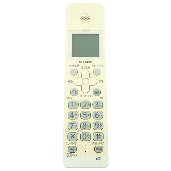 【中古】SHARP　増設子機　JD-KS17　ホワイト　本体のみ　本体いたみ