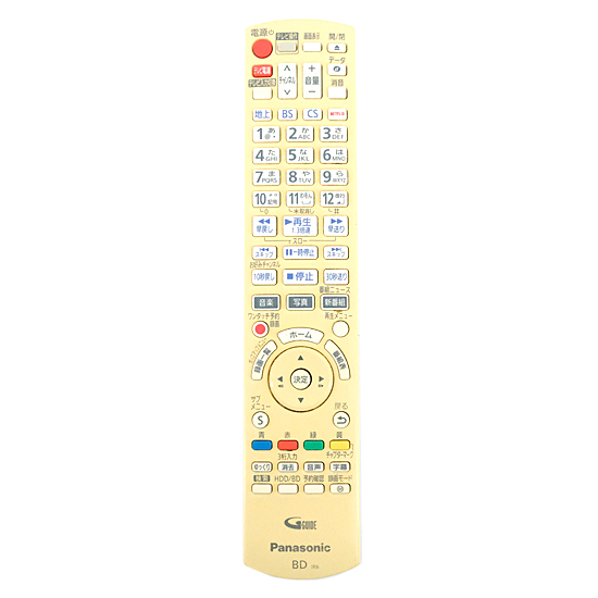 【中古】Panasonic　ブルーレイディスクレコーダー用リモコン　N2QAYB001220