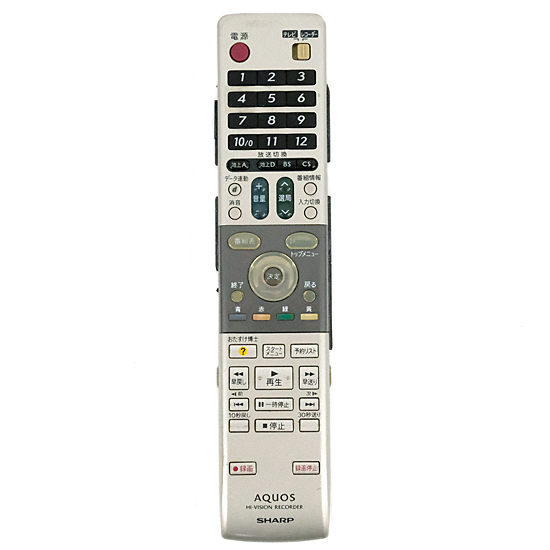 【中古】SHARP　DVDレコーダー用リモコン　GA616PA　本体いたみ