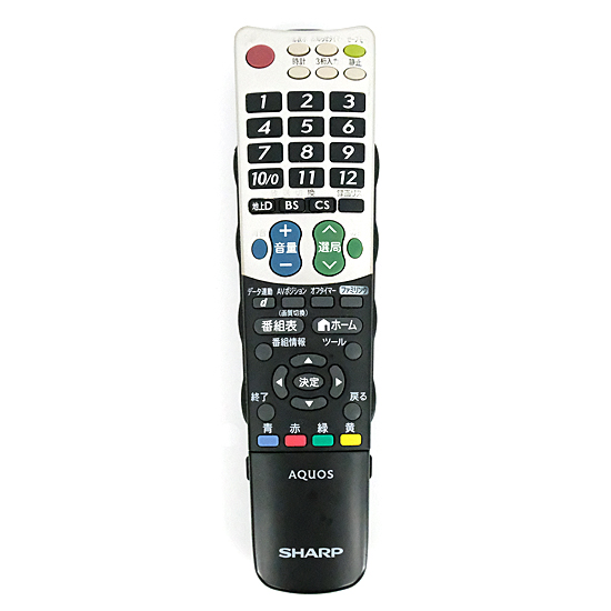 【中古】SHARP製　テレビ用リモコン　GB031WJSA　本体いたみ