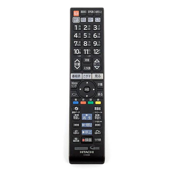 【中古】HITACHI　テレビリモコン C-H23A