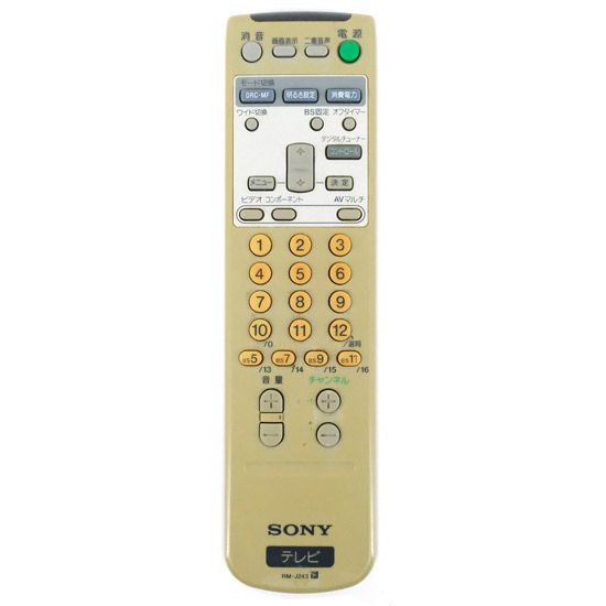【中古】SONY　テレビ用リモコン　RM-J243