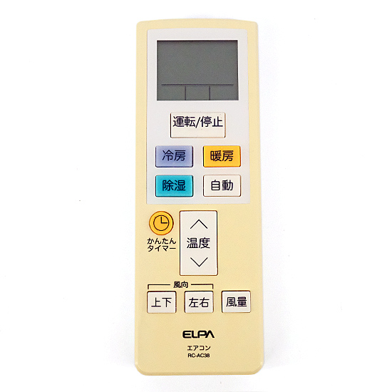 【中古】ELPA　エアコンリモコン RC-AC38