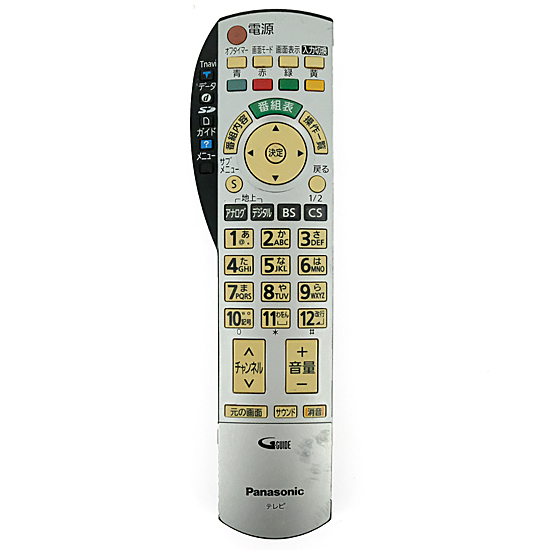 【中古】Panasonic　テレビ用リモコン EUR7660Z40　本体いたみ