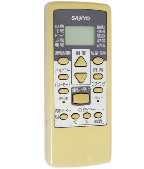 【中古】SANYO　エアコンリモコン　RCS-WA1　本体いたみ