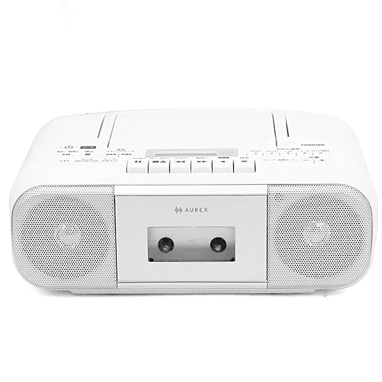 【中古】TOSHIBA　CDラジオカセットレコーダー AUREX　TY-CDS9(W)　ホワイト　未使用