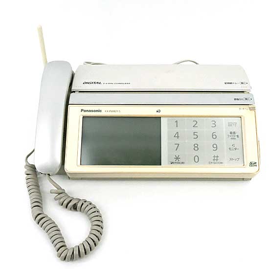 【中古】Panasonic　パーソナルファクス 親機のみ　KX-PW821-S　本体のみ　本体いたみ