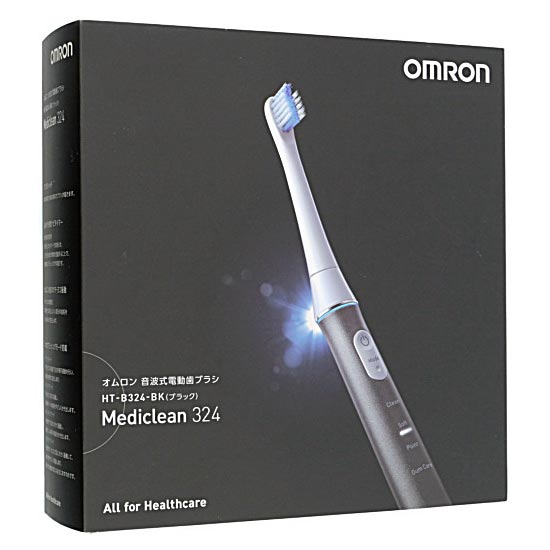 【中古】OMRON　音波式電動歯ブラシ　メディクリーン HT-B324-BK　展示品