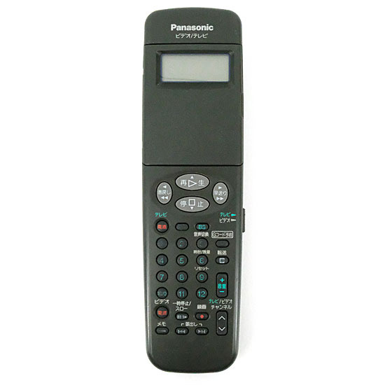 【中古】Panasonic　ビデオリモコン　VEQ2068　電池カバーなし　本体いたみ