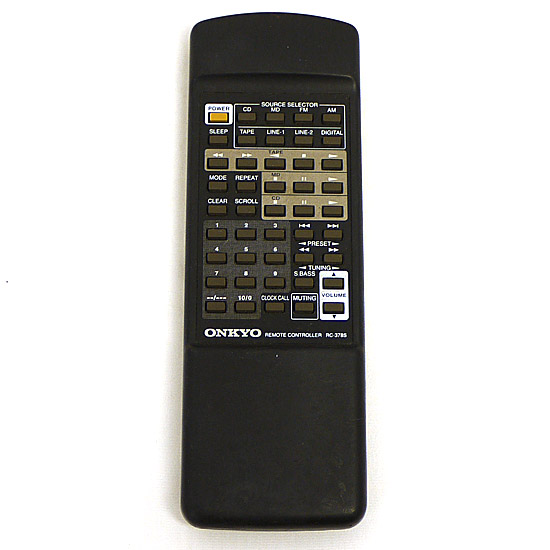 【中古】ONKYO　オーディオリモコン　RC-378S　電池カバーなし