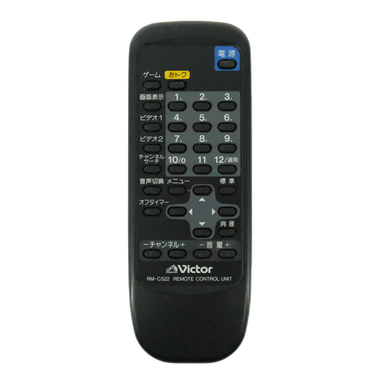 【中古】Victor　テレビリモコン　RM-C522