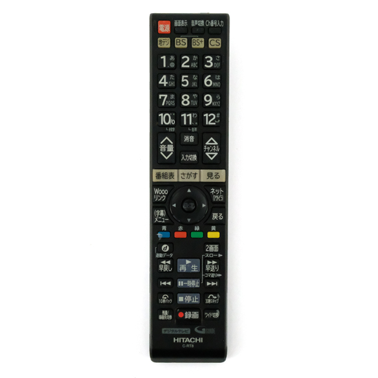 【中古】HITACHI　テレビ用リモコン　C-RT8(L46-S08-009)