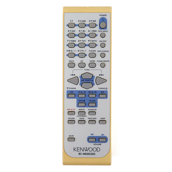 【中古】KENWOOD　オーディオ用リモコン　RC-MDX0305